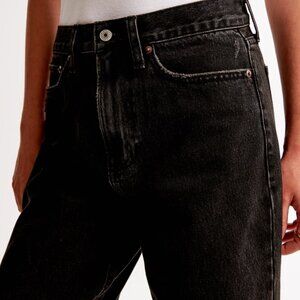 Abercrombie & Fitch The Slouchy Jean Mid Rise Black Waist 27